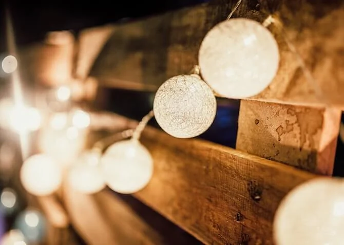 upcycled string lights