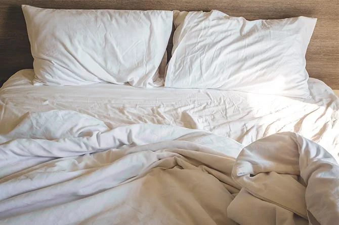 Untidy bed