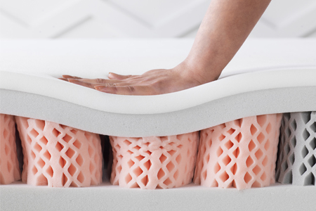 testing the firmness of a Dormeo mattress